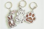Llaveros personalizados con temática de mascotas